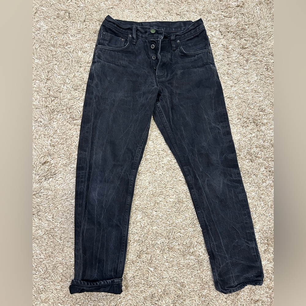 Left Field NYC Greaser Black Maria 13oz Selvedge Sulphur Denim 30 28x28 USA Made